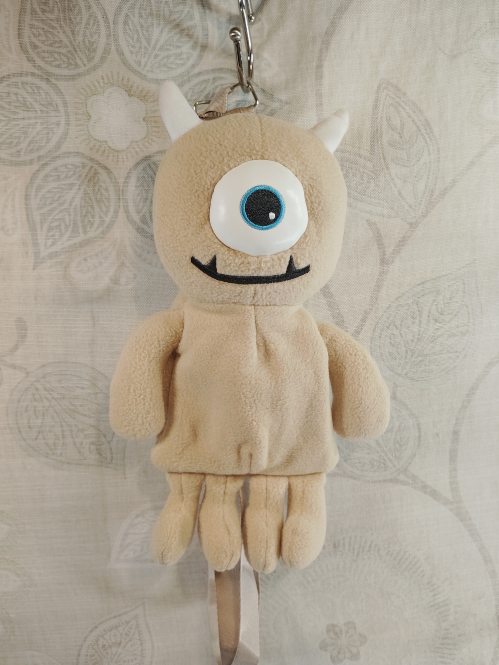 Disney Little Mikey Beige One-Eye Monster Plush Crossbody/Shoulder Bag